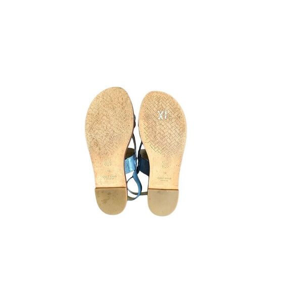 Cole Haan Womens Leather Anica Braided Thong Back Strap Sandals Blue Size 9B - Picture 2 of 16